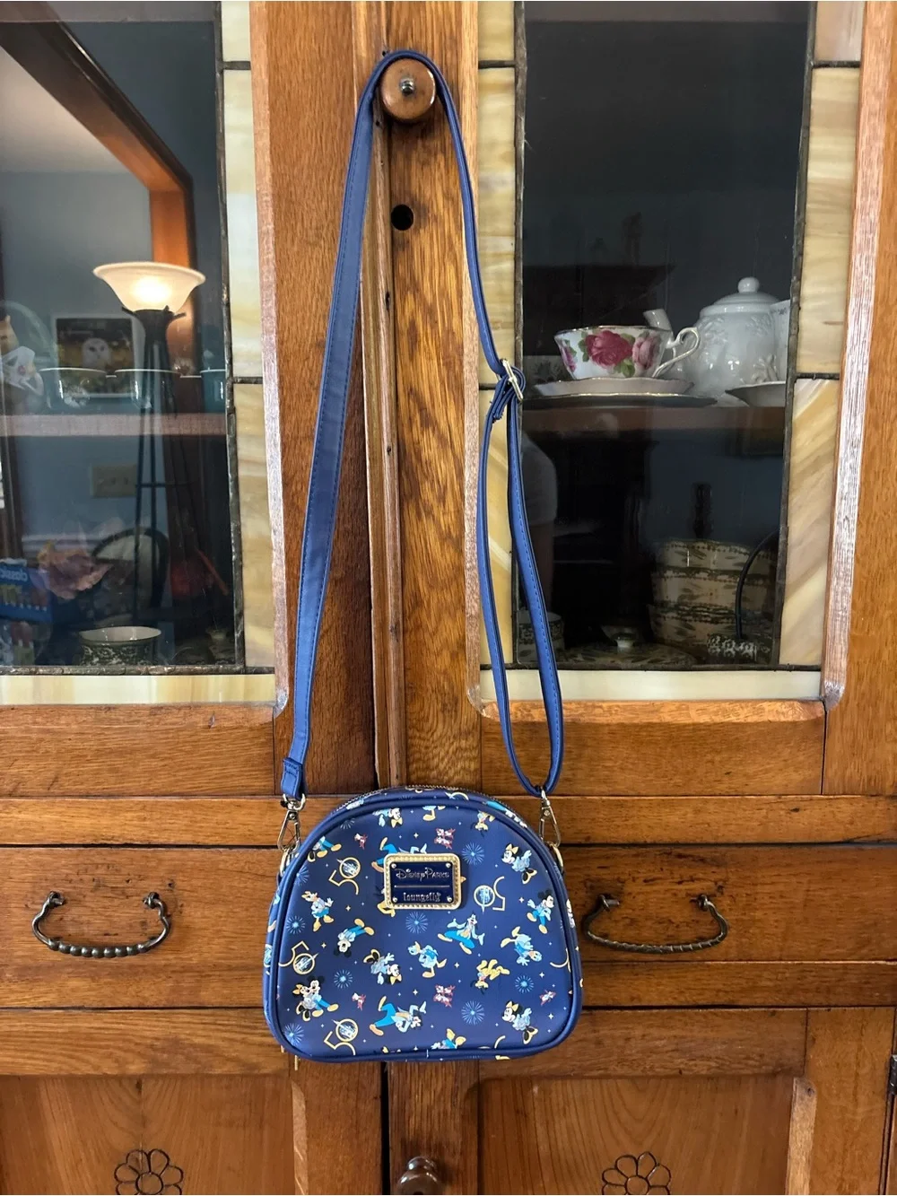 Loungefly Blue Floral Character Crossbody Bag